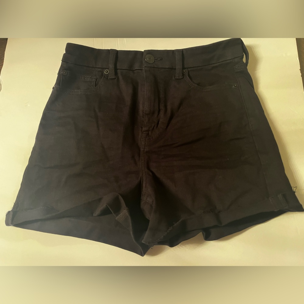 American eagle next level stretch high waisted black shorts Sz 8